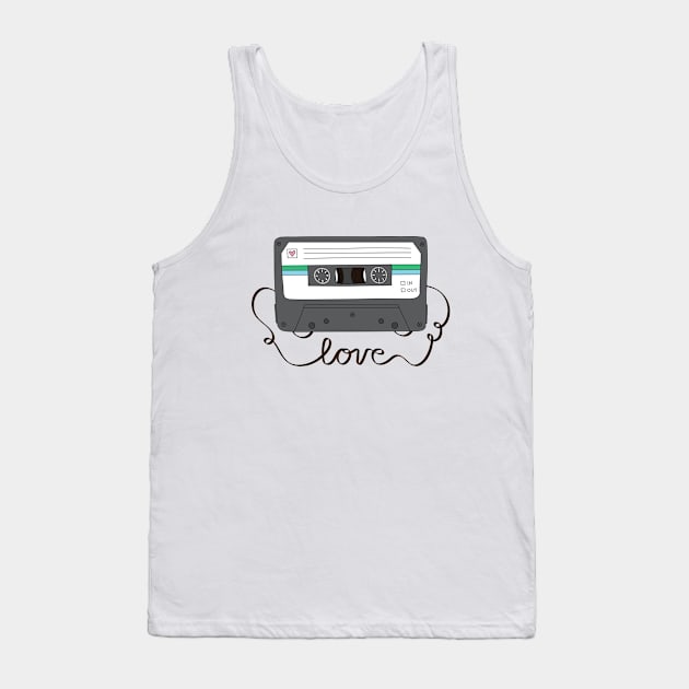 Love Mix Tape Tank Top by jdrdesign